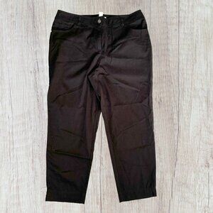 CHICOS Black Lightweight 5 Pocket Stretch Cotton Spandex Pants Size 2 / 12